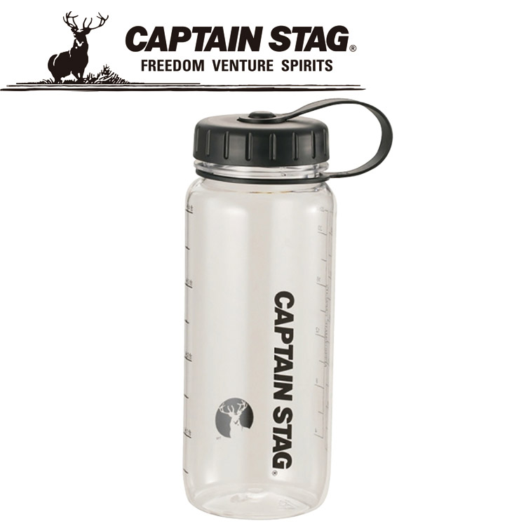 キャプテンスタッグ CAPTAIN STAG アウトドア ウォーターボトル650 (ライス目盛り付) ブラック UE-3389 UE3389