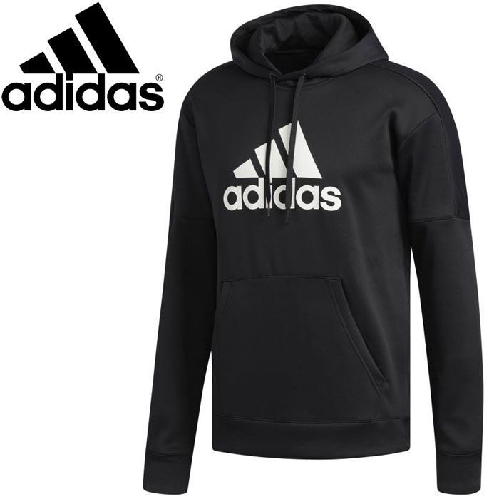 adidas black polyester fleece jacket