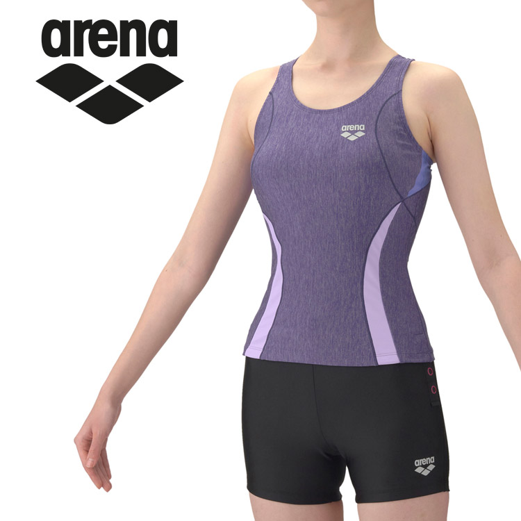 お買い得スペシャルプライス メール便送料無料 アリーナ arena フィットネスセパレート Yバック ショートレッグ 差し込みパッド AS5SWF40L-PPBK レディース