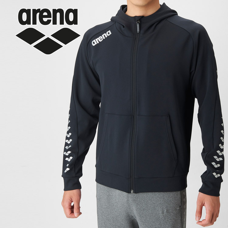 お買い得特別必要経費 闘技場 arena スウェットパーカー AS6SSW31U-BK01 メンズ レディース