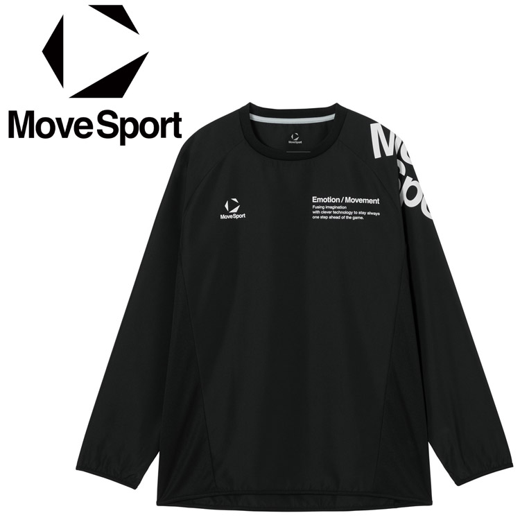 【お買い物マラソン限定店内ポイント最大20倍(2026/4/14 20:00～)】 お買い得スペシャルプライス デサント DESCENTE MOVESPORT ムーブスポーツ 長袖ピステ SV6SWB03U-BKWH メンズ レディース