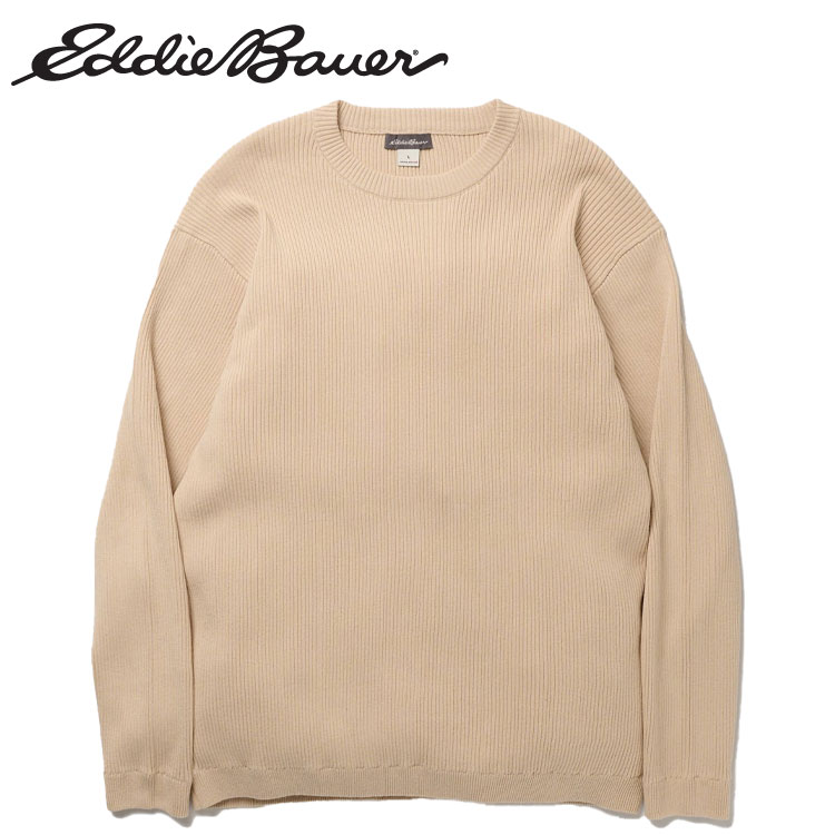 【全品ポイントアップ！マラソン限定店内最大20倍(4/4 20:00～)】 Eddie Bauer エディーバウアー リブ クループルオーバー RIBBED CREW E171070M-32 メンズ レディース 6,772円