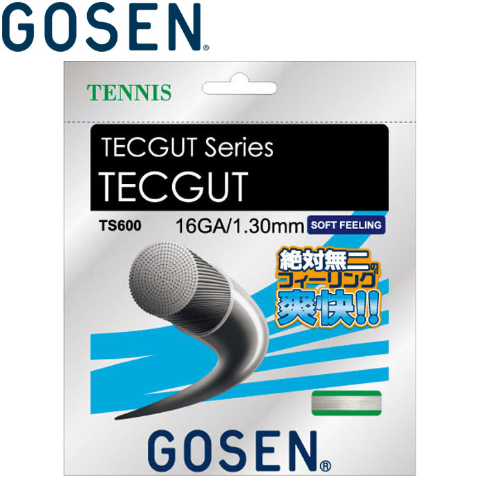 ゴーセン テニス 硬式テニスストリングス ガット TECGUT テックガット16ロール TS6001-w
