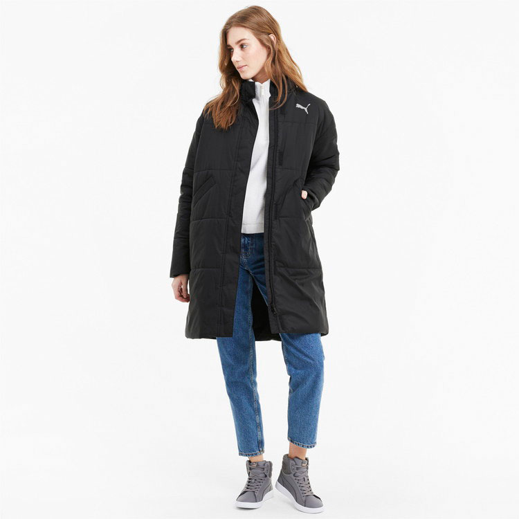 在庫一掃セール プーマ アウター パテッドコート ロング ダウン ジャケット 防寒