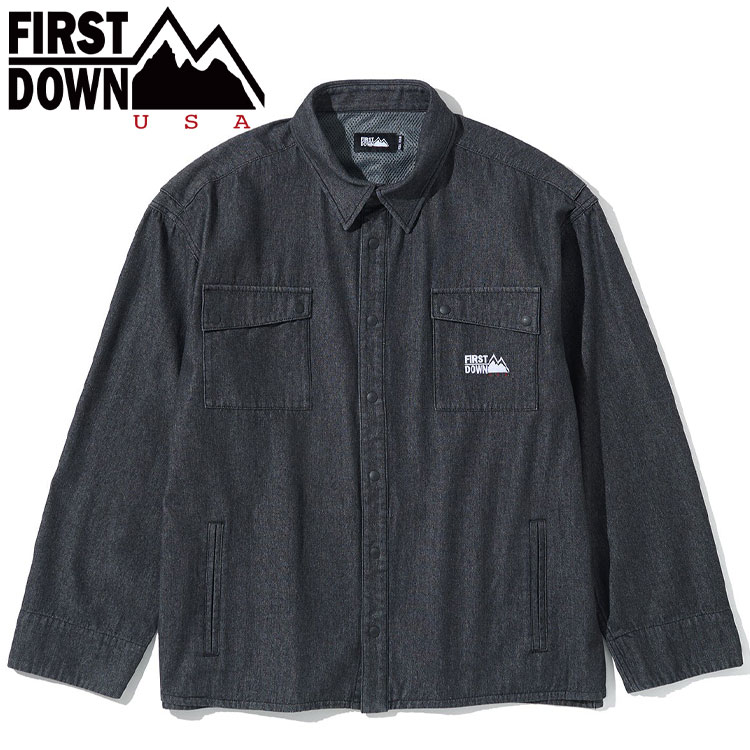 FIRST DOWN USA ジーンズ プルオーバー 上衣 DENIM SHIRT BL F191011-06 メンズ レディース