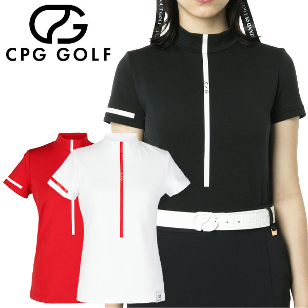 【お買い物マラソン限定店内ポイント最大20倍(2026/4/14 20:00～)】 CPG GOLF フロントラインモックネックSS ショートスリーブ シャツ レディース ゴルフウェア 1109-24104