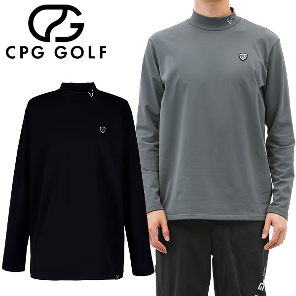 【3日間限定店内ポイント最大20倍(4/18 00:00～4/20 23:59迄)】CPG GOLF ハイストレッチ裏起毛ロングスリーブ モックネックシャツ メンズ ゴルフウェア 2109-24201 2024年モデル