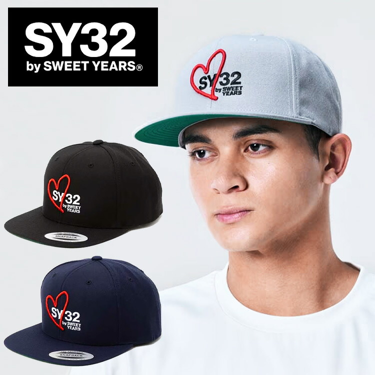 SY32 ゴルフ HEART MIX LOGO スナップバック キャップ 2026春夏 32-26SN9-08