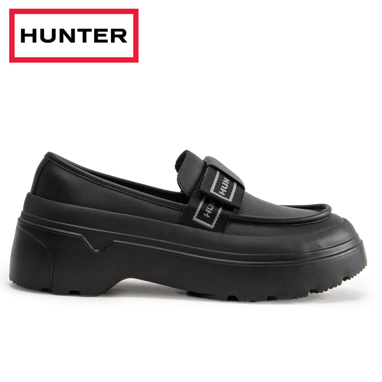 HUNTER フラットフォーム メタル ボウ ローファー HUNTER リファインド エクスプローラー フラットフォーム メタル