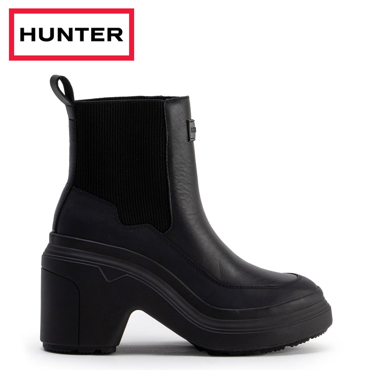 【未使用】HUNTER リファインド ステッチチェルシーブーツ 黒 UK5 HUNTER 長靴 レインブーツ 「HUNTER/ハンター」 W REFINED