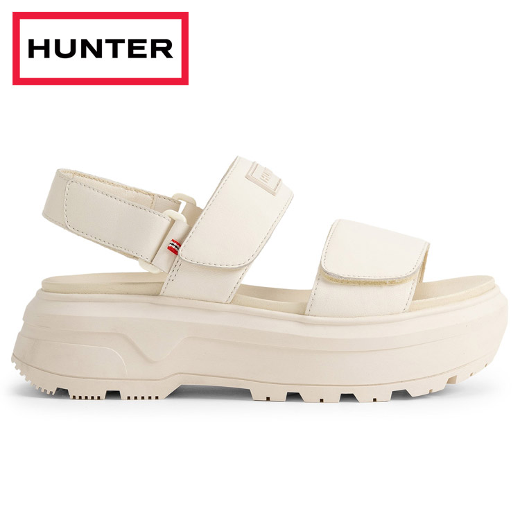 【全品ポイントアップ！マラソン限定店内最大20倍(4/10 1:59迄)】 お買い得スペシャルプライス ハンター ユニセックス シティ リベル レザー ヒール ストラップ サンダル UFD3110LEA-CCR
