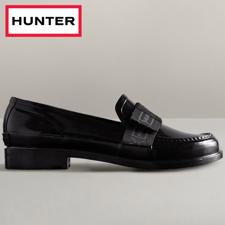 HUNTER ハンター　リボンローファー　レインシューズ　24cm HUNTER / ハンター リボン ローファー WOMENS REFINED BOW GLOSS