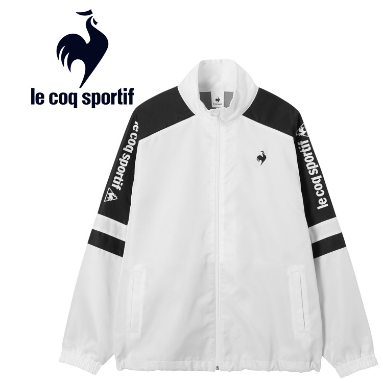 お買い得スペシャルプライス ルコック le coq sportif カラーブッロクスタンドカラー裏起毛ジャケット LU5FWB30M-WH00 メンズ｜FZONEスポーツ
