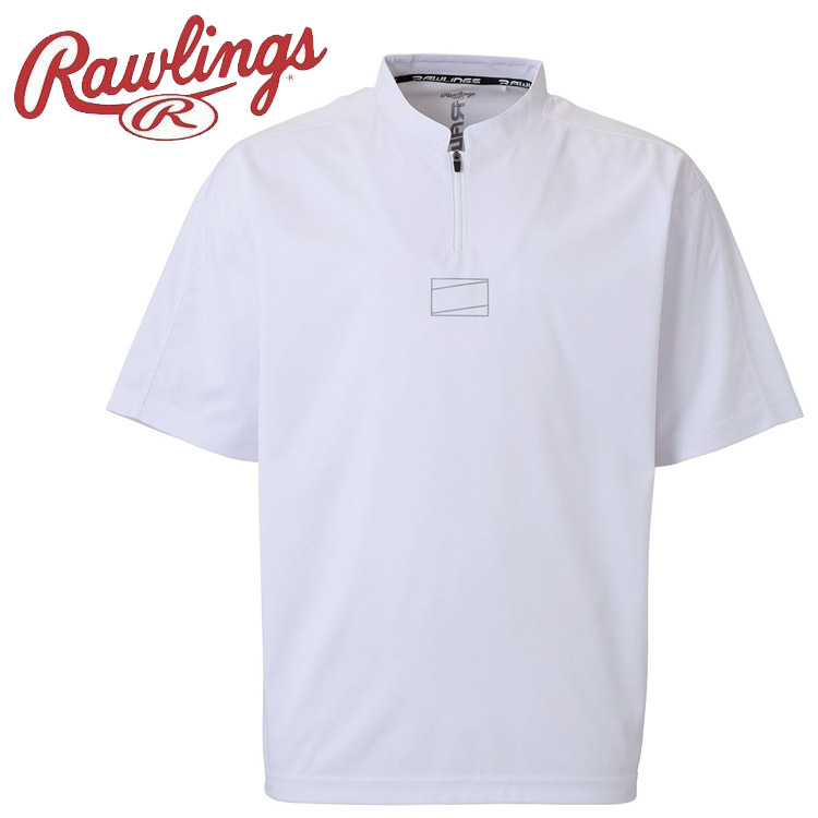 【3日間限定店内ポイント最大20倍(4/18 00:00～4/20 23:59迄)】お買い得スペシャルプライス メール便送料無料 ローリングス Rawlings ウインドブロックSSハーフジップレイヤー AOS15S04Z-W