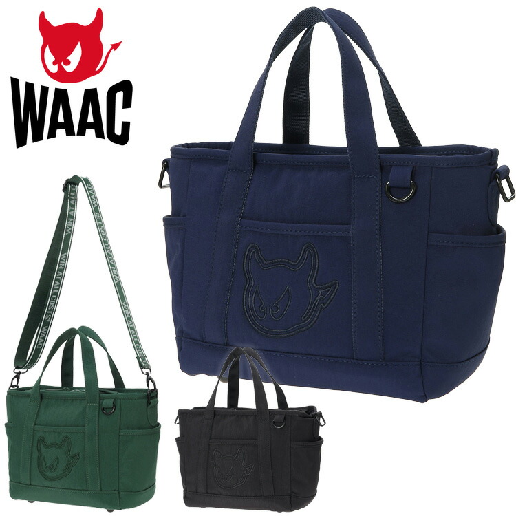 WAAC ワック トートバック【正規品】 黒 WAAC ワック ゴルフ トートバッグ ショルダーバッグ メンズ