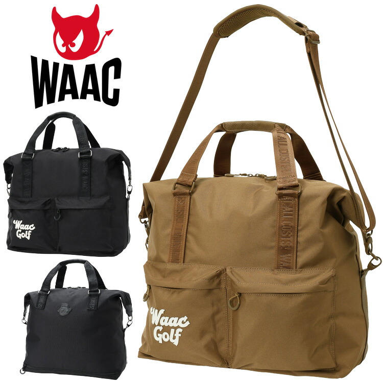 Waacボストンバック UNISEX CITY LINE ボストンバッグ ベージュ