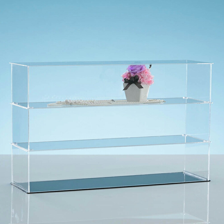 コレクションケース スタッキング 【基本セット】 幅60cm×奥行17.7cm×高さ36.8cm アクリル アクリルケース ショーケース クリアケース フィギュアケース インテリア 展示 ディスプレイ 重ねる フィギュア プラモデル カプセルトイ 人形 透明 軽量 長方形 横長 電車