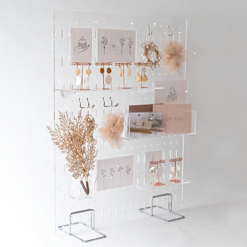アクリル有孔ボード スターターキット〈小〉W450 穴ピッチ25mm