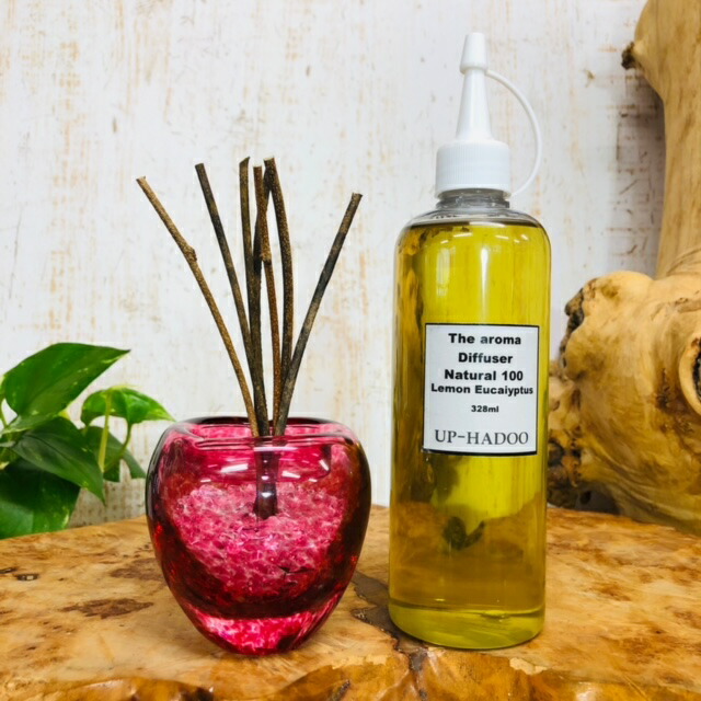 赤りんご レモンユーカリ 328ml ディフューザー液 日本あけびリード付き 水晶さざれ レモンユーカリ精油 水晶濃縮液 リードディフューザー 化学無配合 Andapt Com