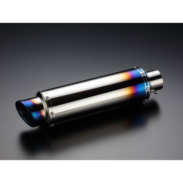 BEAMS 汎用サイレンサー φ100×300mm（スラッシュテール） サイレンサー チタン焼き有り 差込径 φ50.8 U201-02-002 ビームス マフラー本体 汎用