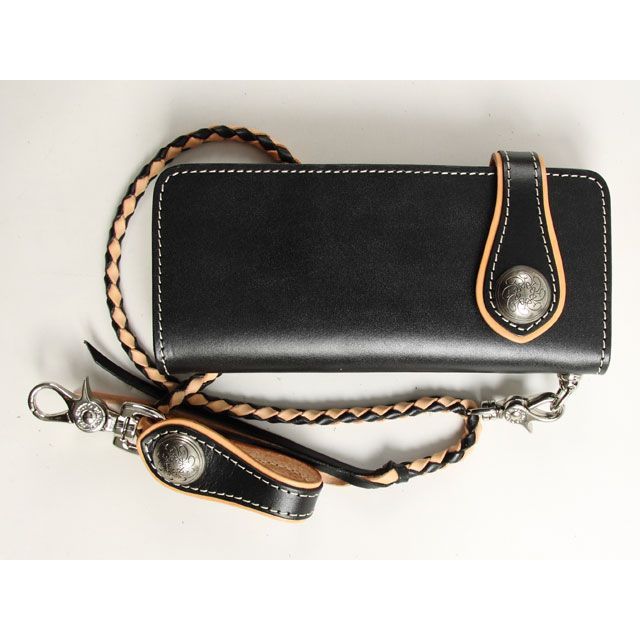 DEGNER W-33A コンビネーションレザーウォレット カラー ブラック/タン W-33A デグナー 財布
