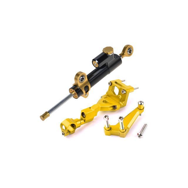 ATop Z250 ステアリングダンパーキット アルミ削りだし CNC加工(ゴールド) T-Z250-SDGLD エートップ ステアリングダンパー Z250