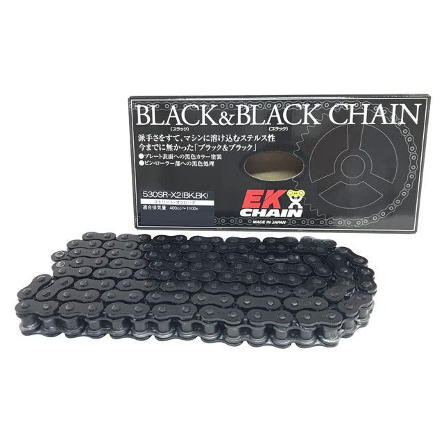 EKチェーン ブラック＆ブラック チェーン 530SR-X2（BK/BK） MLJ リンク数 136L JAN_4571291809598 メーカー在庫あり 江沼チェーン チェーン関連パーツ 汎用｜パークアップ 店