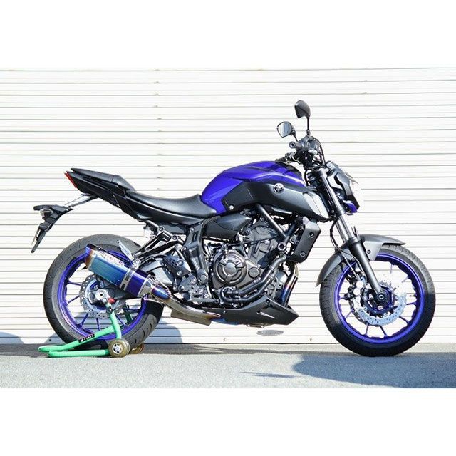 BEET NASSERT Evolution Type II フルエキゾーストマフラー（ブルーチタン） 0223-Y50-BL ビートジャパン マフラー本体 MT-07