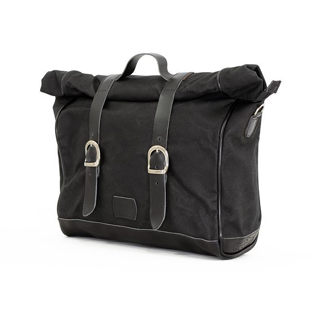 LONGRIDE ヘリテージ サドルバッグ・ロールトップ 18L（ブラック） CUS137WBLA ロングライド ツーリング用バッグ