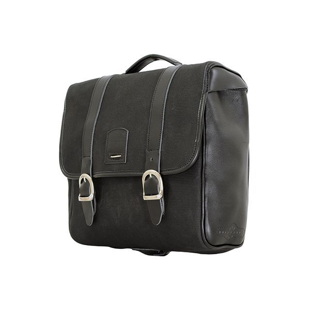 LONGRIDE ヘリテージ サドルバッグ・リッドフラップ 12.5L(ブラック) CUS131WBLA ロングライド ツーリング用バッグ|パークアップ 店
