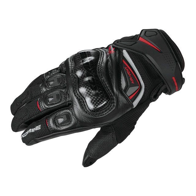 KOMINE GK-224 カーボンプロテクトレザーメッシュグローブ（ブラック） カラー 2XL ・06-224 メーカー在庫あり コミネ メッシュグローブ｜パークアップ 店