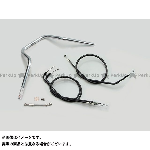 HURRICANE POLICE 5型 ハンドルセット（クロームメッキ） H034-069C ハリケーン ハンドル関連パーツ モンキー125ABS