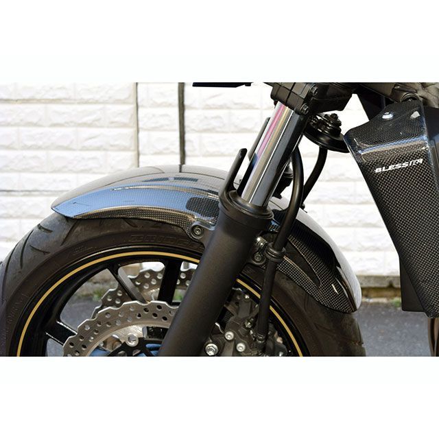 BLESS R’S フロントカーボンフェンダー ノーマルタイプ カラー クリア塗装品 ZRX-01-002 ブレスアールズ フェンダー ZRX1200DAEG