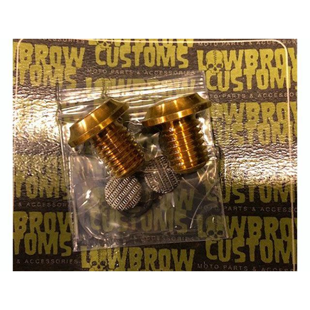 K&W Lowbrow Customs メッシュブリーザーボルト カラー ブラス 適合 エボ用 P003736-3-1 部品屋K&W その他外装関連パーツ ツインカム用（ネジサイズ：3/8&rdquo;-16） エボ用（ネジサイズ：1/2&rdquo;-13）｜パークアップ 店