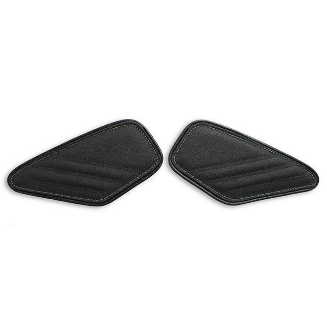 LUI MOTO タンクリーフ/Sport ニーグリップパッド カラー TEC-GRIP/CFブラック/ライムグリーンステッチ LM-L0500221 ルイモト タンク関連パーツ｜パークアップ 店