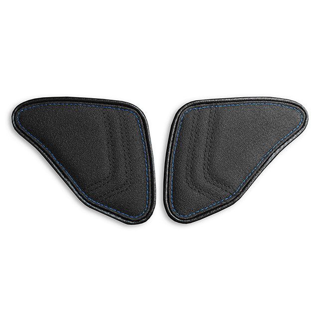 LUI MOTO タンクリーフ/Sport ニーグリップパッド カラー TEC-GRIP/CFブラック/ブルーステッチ LM-L1000321 ルイモト タンク関連パーツ YZF-R25 YZF-R3｜パークアップ 店