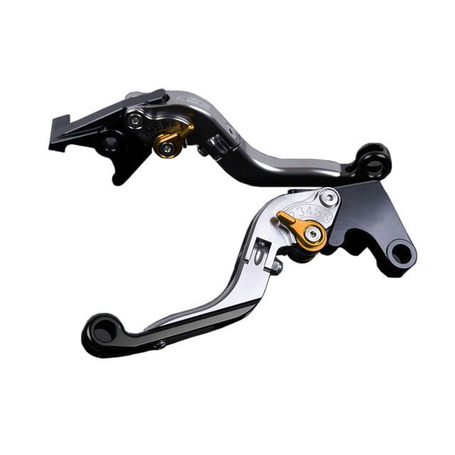 SPEEDRA アルミビレットアジャストレバーセット 可倒延長式（レバー本体：チタン） アジャスター ゴールド エクステンション ブラック TR0406000-GDBK メーカー在庫あり SPEEDRA レバー｜パークアップ 店
