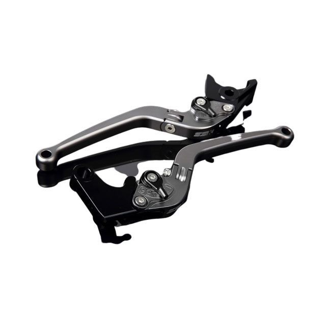 SPEEDRA アルミビレットアジャストレバーセット スタンダード可倒式（レバー本体：マットチタン） アジャスター マットブラック LVAM045TM-BK メーカー在庫あり SPEEDRA レバー YZF-R6