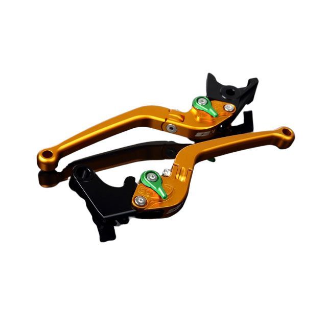 SPEEDRA アルミビレットアジャストレバーセット スタンダード可倒式（レバー本体：マットゴールド） アジャスター マットグリーン LVAM061GD-GN SPEEDRA レバー HYPERMOTARD 939 SP HYPERMOTARD 821…
