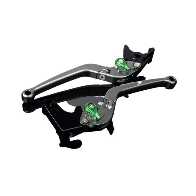 SPEEDRA アルミビレットアジャストレバーセット スタンダード可倒式(レバー本体:マットチタン) アジャスター マットグリーン LVAM061TM-GN メーカー在庫あり SPEEDRA レバー HYPERMOTARD 939 SP HYPERMO…