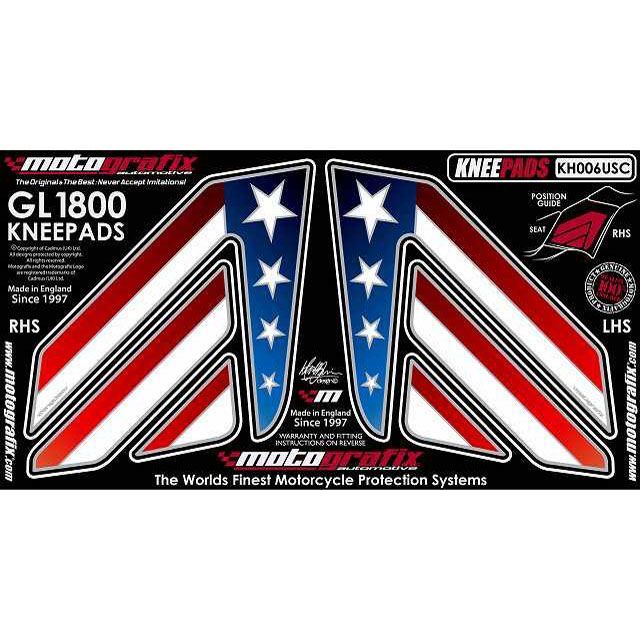 MOTOGRAFIX ボディパッド Knee ホンダ タイプ KH006USC MT-KH006USC モトグラフィックス ドレスアップ・カバー GL1800｜パークアップ 店