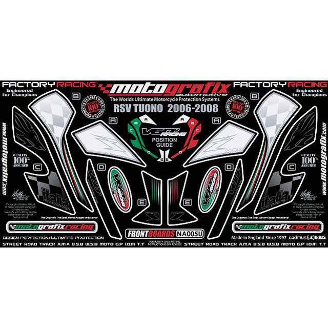MOTOGRAFIX ボディパッド?FRONT MT-NA005U モトグラフィックス ドレスアップ・カバー RSV1000 Tuono｜パークアップ 店