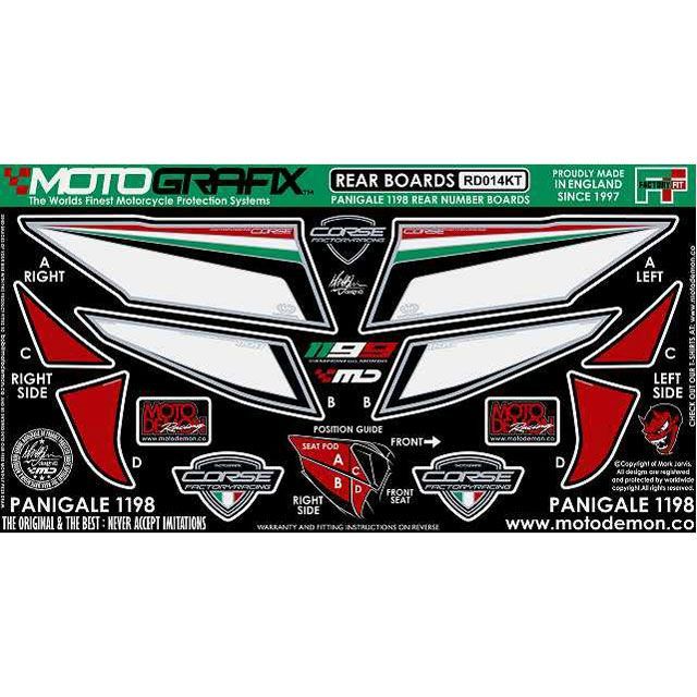 MOTOGRAFIX ボディパッド Rear ドゥカティ タイプ RD014KT MT-RD014KT モトグラフィックス ドレスアップ・カバー 1199 Panigale｜パークアップ 店