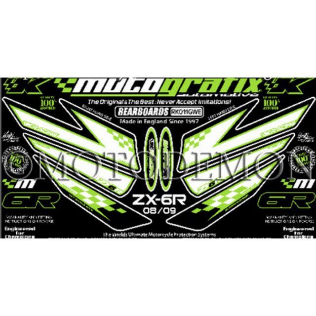MOTOGRAFIX ボディパッド Rear カワサキ タイプ RK011GWE MT-RK011GWE モトグラフィックス ドレスアップ・カバー ZX-6R Ninja｜パークアップ 店