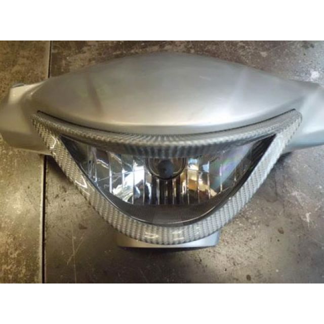 yukan V125S ヘッドライトガーニッシュ（シルバーカーボン） uk-083 油漢 電装ステー・カバー類 アドレスV125S