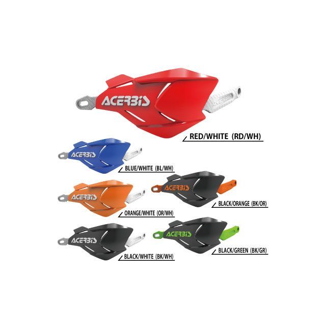 ACERBIS AC-22397 X-FACTORYハンドガード（ブラック×グリーン） AC-22397BK/GR アチェルビス ハンドル周辺パーツ 汎用