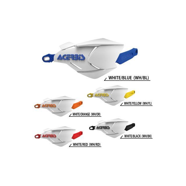 ACERBIS AC-22397 X-FACTORYハンドガード（ホワイト×オレンジ） AC-22397WH/OR アチェルビス ハンドル周辺パーツ 汎用