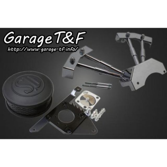 T&F SU＆プッシュロッドカバーセット カラー マッドブラック ・DS400AC28 ガレージT&F エアクリーナー ドラッグスター400/クラシック