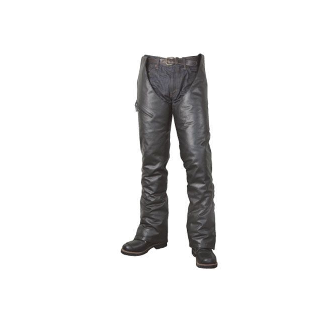 Rough&Road RA7056 サイドZIPレザーレッグウォーマー（ブラック） サイズ ロング（身長165～185cm） RA7056BK3 メーカー在庫あり ラフ＆ロード パンツ