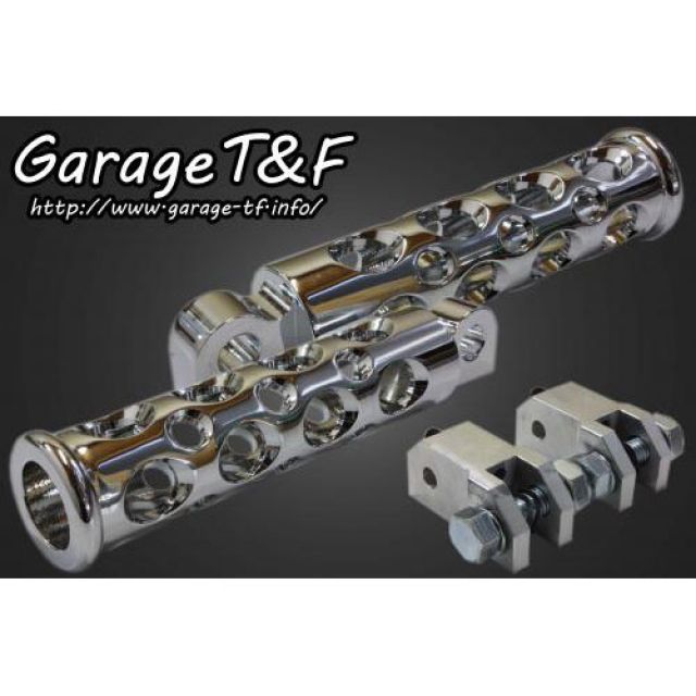 T&F コンバットフットペグ セット内容 リアセット カラー メッキ ・DS400FP23 ガレージT&F ステップ ドラッグスター400/クラシック｜パークアップ 店